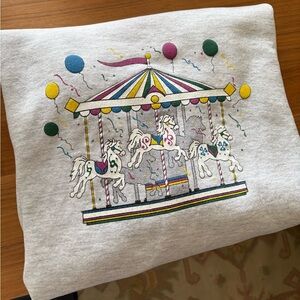Vintage Carousel Sweatshirt ✨🎠🎈